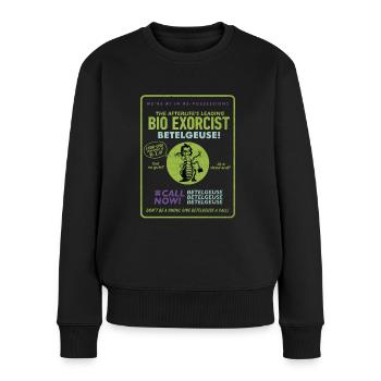 Beetlejuice 2 Bio Exorcist Betelgeuse! Anzeige - Frauen Premium Bio Pullover - Schwarz - Vorne - Julia (174cm)