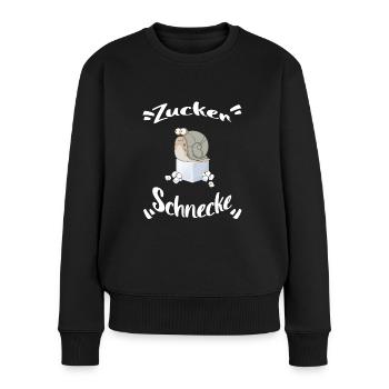 zuckerschnecke candy girl - Frauen Premium Bio Pullover - Schwarz - Vorne - Julia (174cm)