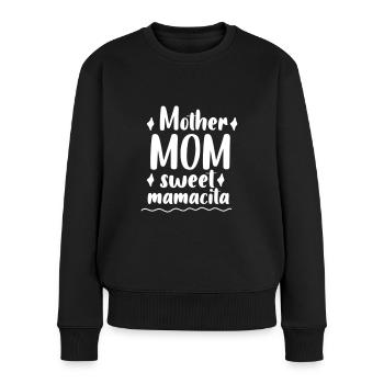 Mère Maman douce mamacita - Pull Premium bio Femme - noir - Devant - Julia (174cm)