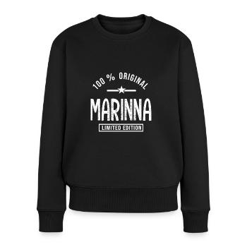 Marinna personalized shirt first name girl marinna - Women's Premium Organic Jumper - black - Front - Julia (174cm)