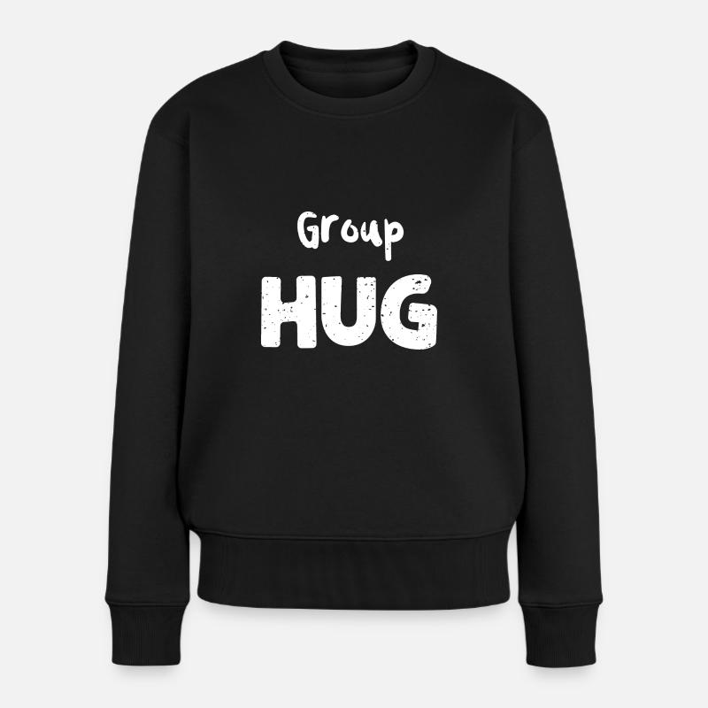 Group Hug - Camping - Frauen Premium Bio Pullover - Schwarz