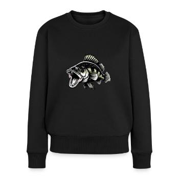 zander, fishing, predatory fish, fish - Women's Premium Organic Jumper - black - Front - Julia (174cm)