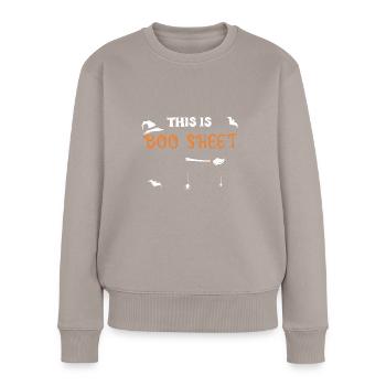 This Is Boo Sheet - Halloween - Pull Premium bio Femme - taupe - Devant - Julia (174cm)