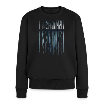Lines pattern - horizon - Women's Premium Organic Jumper - black - Front - Julia (174cm)
