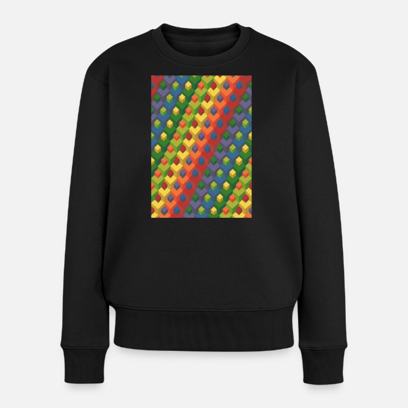 Grand gradient - Pull Premium bio Femme - noir