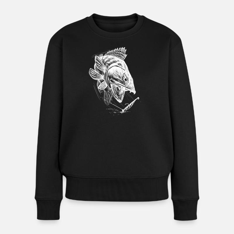 Poisson de vie ! - Tshirt de pêche Zander Attack / Z - Pull Premium bio Femme - noir