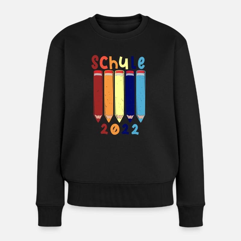 Kinder Schulbeginn Stifte Schule 2022 T shirt - Frauen Premium Bio Pullover - Schwarz