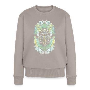 Vision double - Pull Premium bio Femme - taupe - Devant - Julia (174cm)