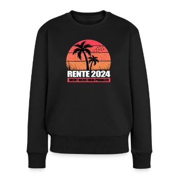 Rente 2024 Ruhestand Rentner Abschied - Frauen Premium Bio Pullover - Schwarz - Vorne - Julia (174cm)
