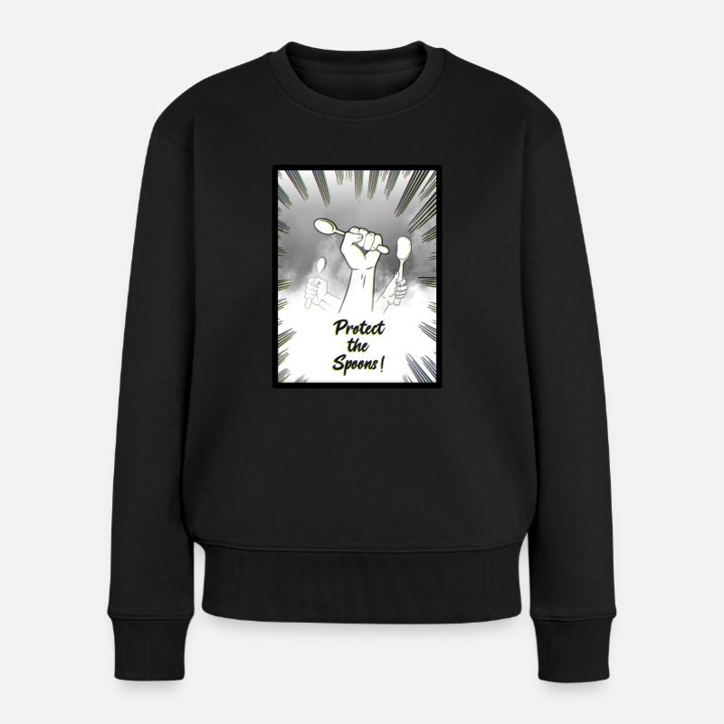 save the spoons - Women's Premium Organic Jumper - black