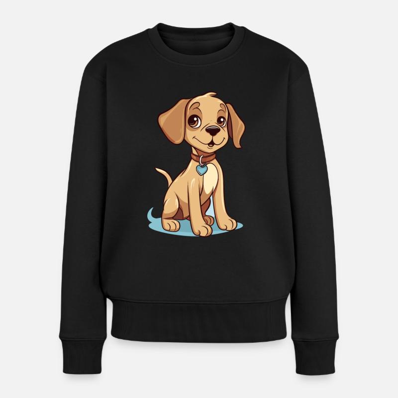 Conception de chien mignon pour les propriétaires de chiens - Pull Premium bio Femme - noir