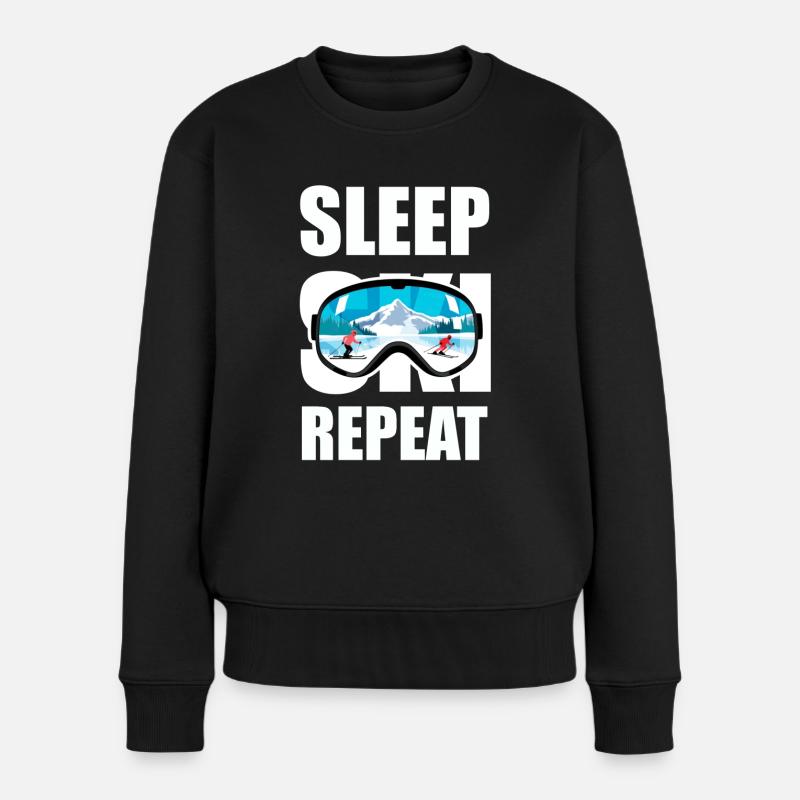 Sleep Ski Repeat - Women's Premium Organic Jumper - black