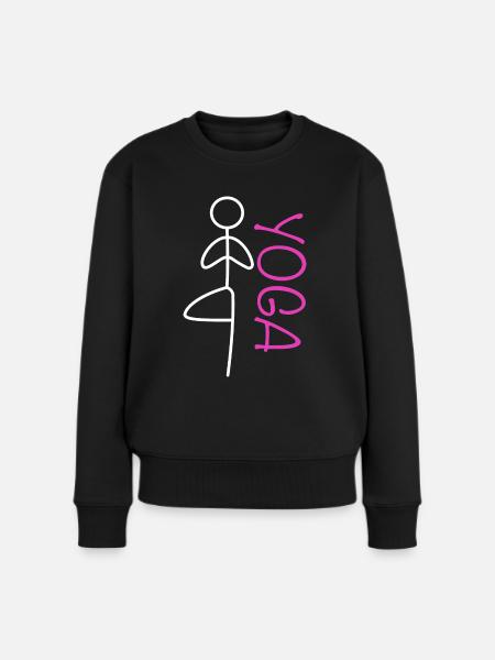 Yoga Outfit - Frauen Premium Bio Pullover - Schwarz
