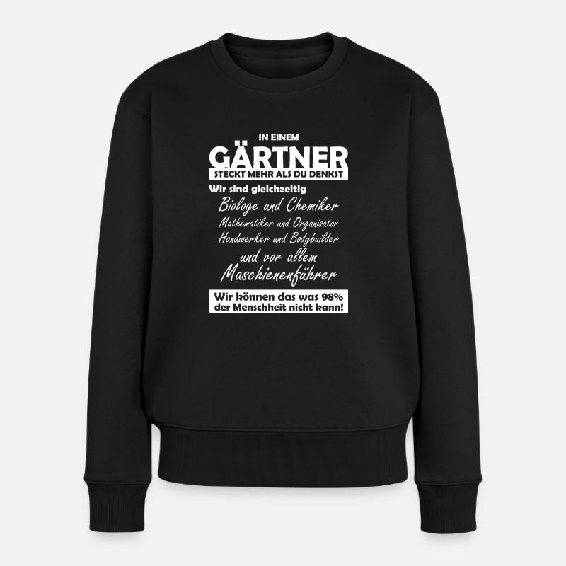 Gärtner - Frauen Premium Bio Pullover - Schwarz