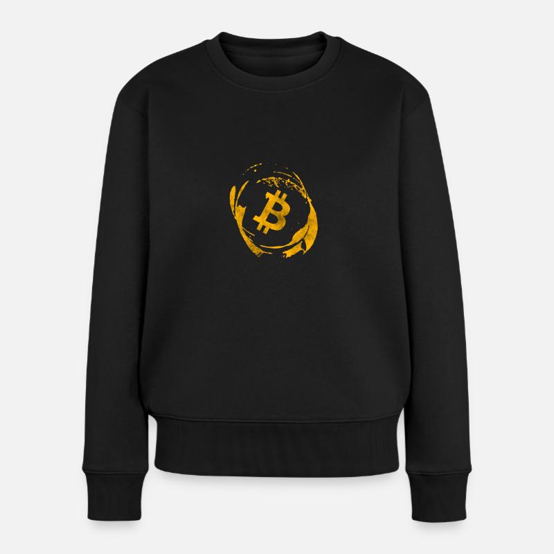 Bitcoin - Frauen Premium Bio Pullover - Schwarz