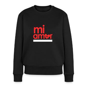 mi amor - Women's Premium Organic Jumper - black - Front - Julia (174cm)