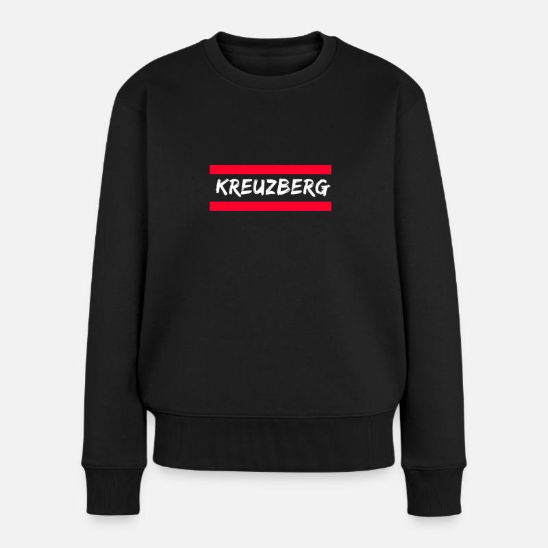 Kreuzberg - Frauen Premium Bio Pullover - Schwarz