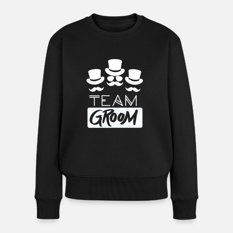 Team Groom Bräutigam Junggesellenabschied Party - Frauen Premium Bio Pullover - Schwarz