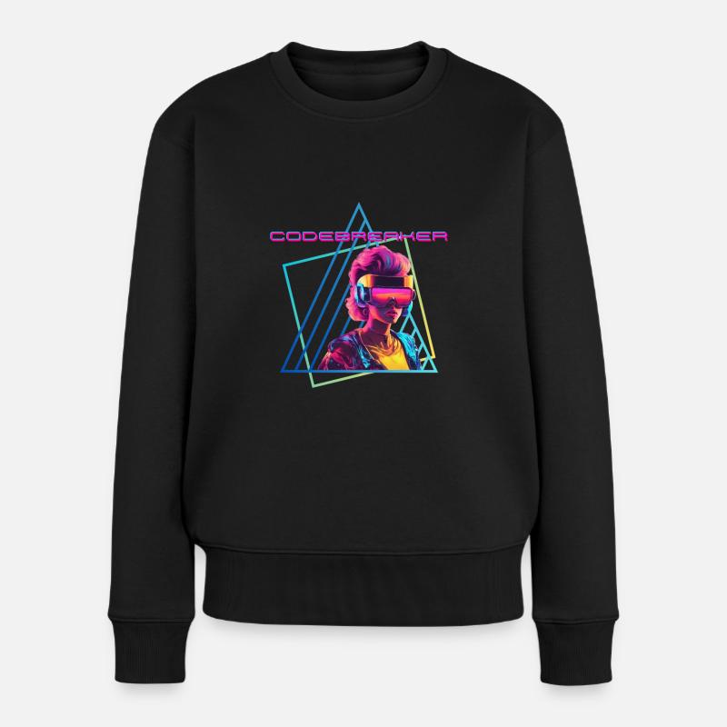 Codebreaker - Women's Premium Organic Jumper - black