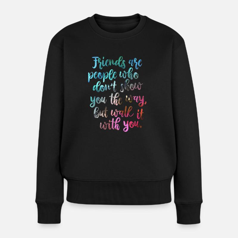 Gute Freunde - Frauen Premium Bio Pullover - Schwarz