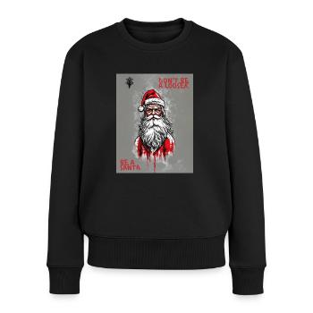 Ne soyez pas un looser. Soyez un Père Noël - Pull Premium bio Femme - noir - Devant - Julia (174cm)