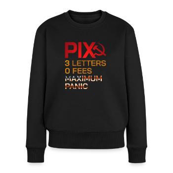 PIX - Frauen Premium Bio Pullover - Schwarz - Vorne - Julia (174cm)
