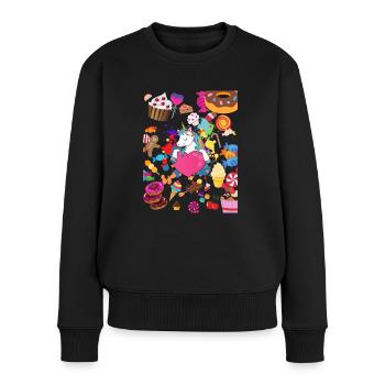 Conception de licorne pour les filles - Pull Premium bio Femme - noir - Devant - Julia (174cm)