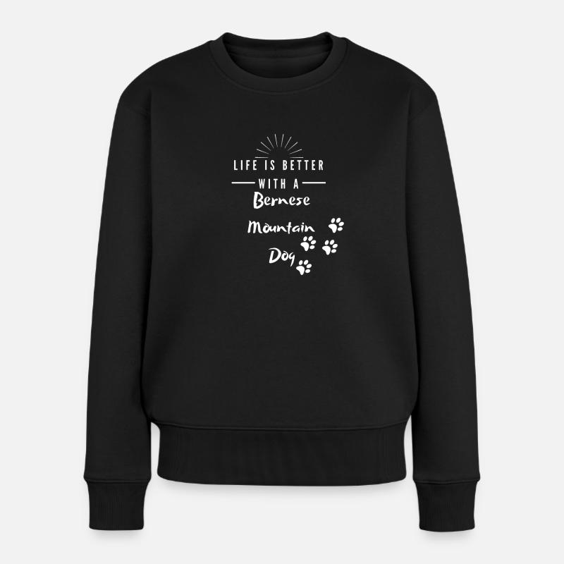 Bernese Mountain Dog - Frauen Premium Bio Pullover - Schwarz