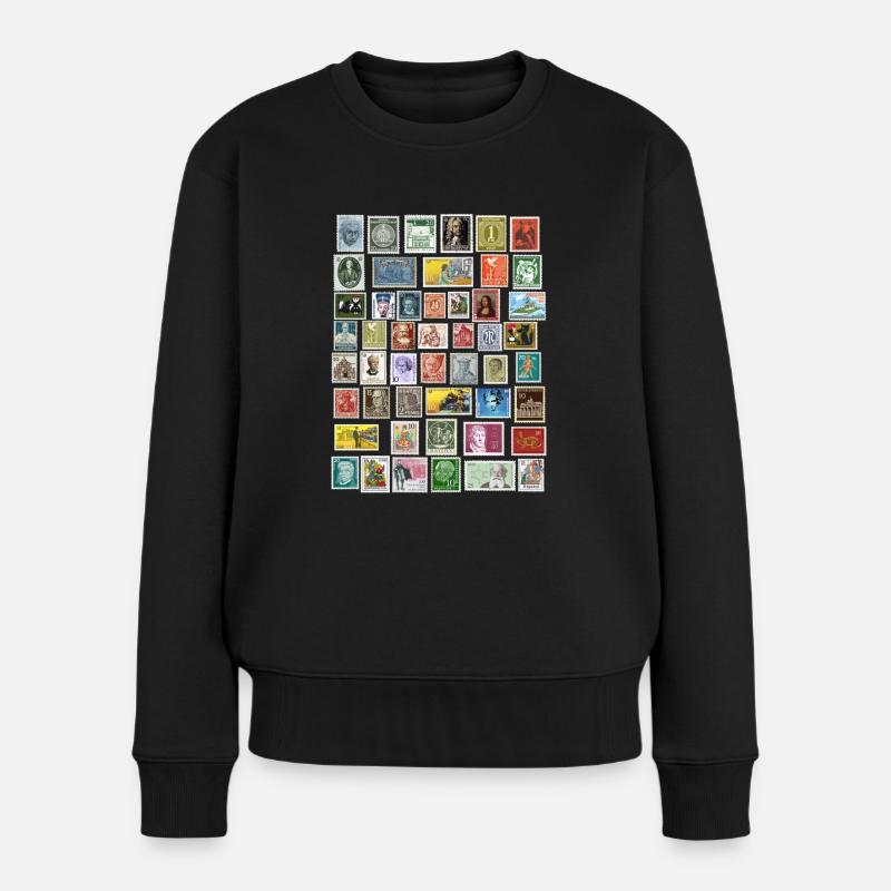 Conception de timbres-poste - Pull Premium bio Femme - noir