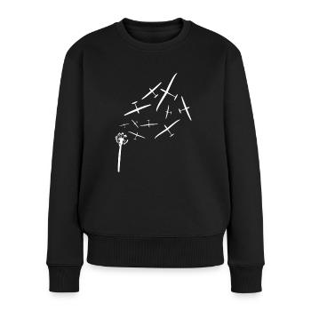 Flower glide glider pilot glider - Women's Premium Organic Jumper - black - Front - Julia (174cm)