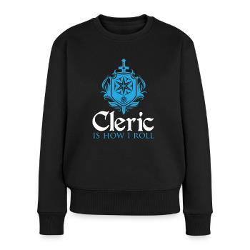 RPG games Cleric is how i roll - Pull Premium bio Femme - noir - Devant - Julia (174cm)