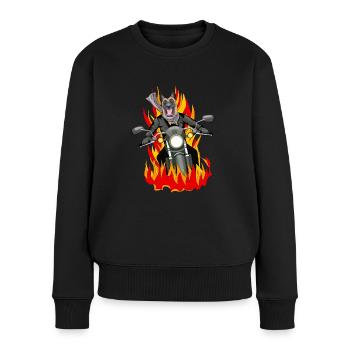 Fire Malinois - Women's Premium Organic Jumper - black - Front - Julia (174cm)