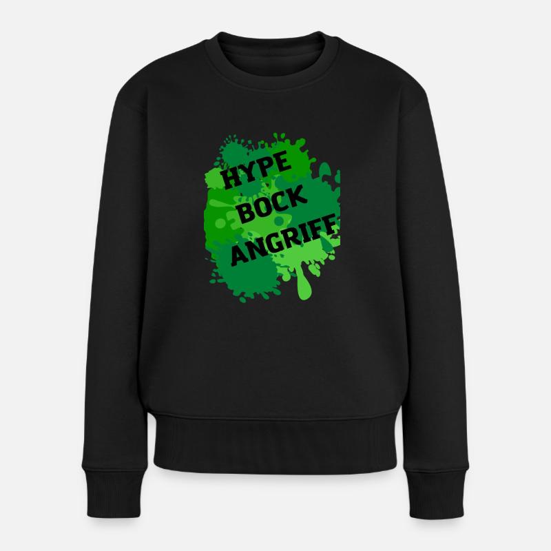 7vs Wild Bock Angriff Motivation Natur Abenteuer - Frauen Premium Bio Pullover - Schwarz