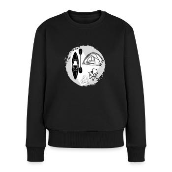 Kayaking and camping - Women's Premium Organic Jumper - black - Front - Julia (174cm)