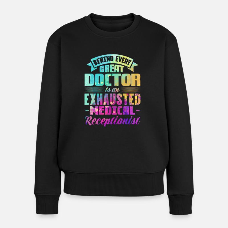Derrière un médecin se cache un médecin épuisé - Pull Premium bio Femme - noir