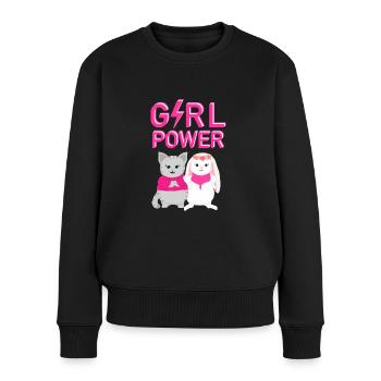 Girl power - Women's Premium Organic Jumper - black - Front - Julia (174cm)