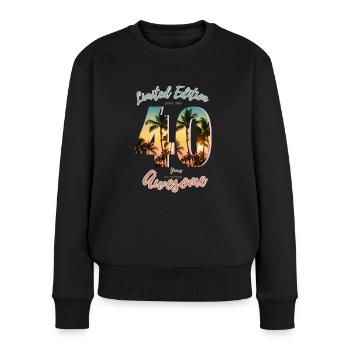 Geschenk zum 40 Geburtstag Frauen 1983 Summerbeach - Frauen Premium Bio Pullover - Schwarz - Vorne - Julia (174cm)