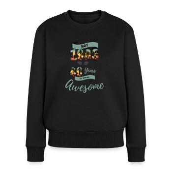 40 Geburtstag 1983 May Tropical Beach good times - Frauen Premium Bio Pullover - Schwarz - Vorne - Julia (174cm)