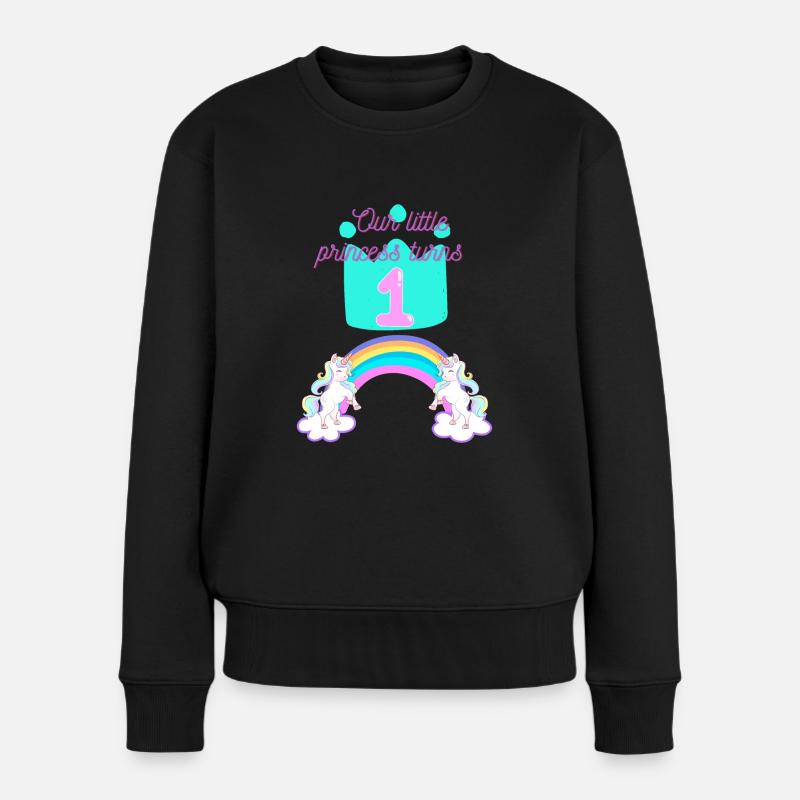 Magisches Einhorn Geburtstagsfeier Shirt 1y - Frauen Premium Bio Pullover - Schwarz
