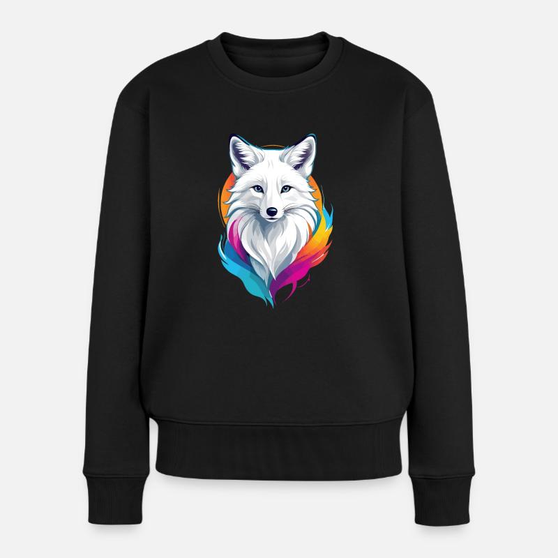 Polarfuchs - Frauen Premium Bio Pullover - Schwarz