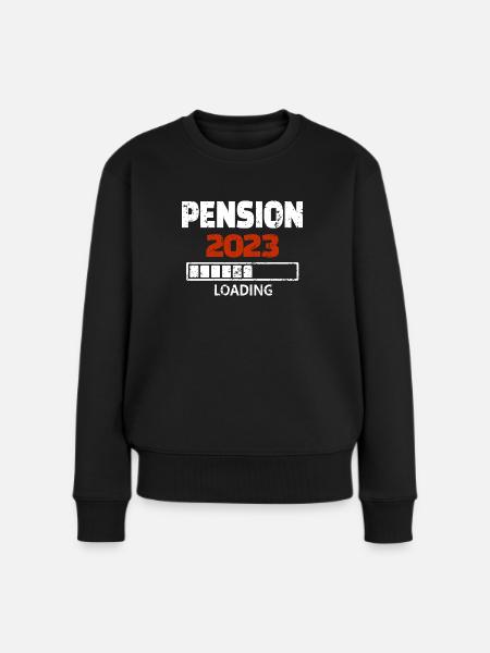 Pension 2023 Loading - Frauen Premium Bio Pullover - Schwarz