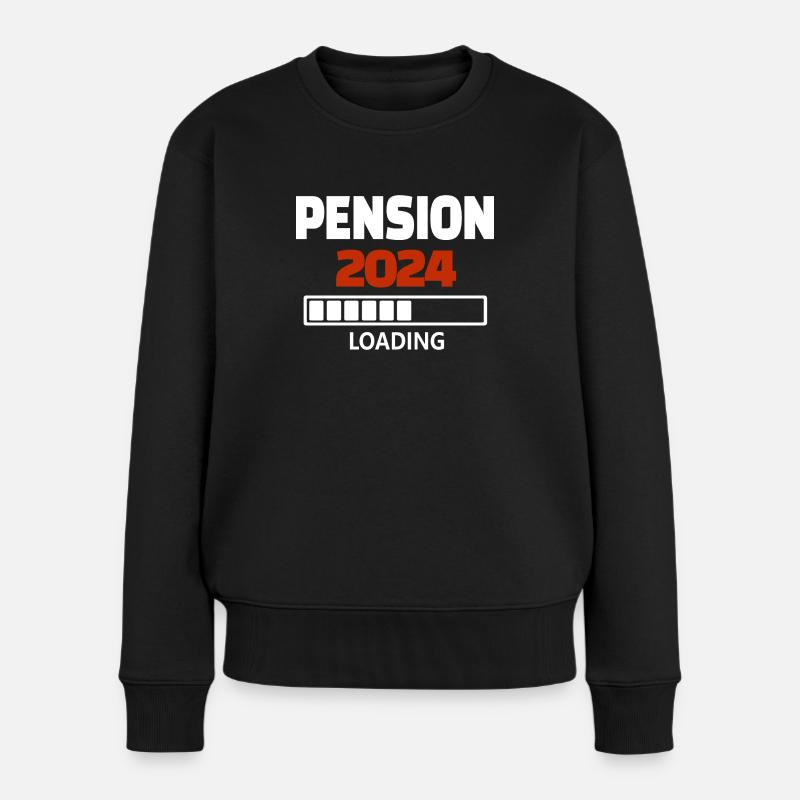 Pension 2024 Loading - Frauen Premium Bio Pullover - Schwarz