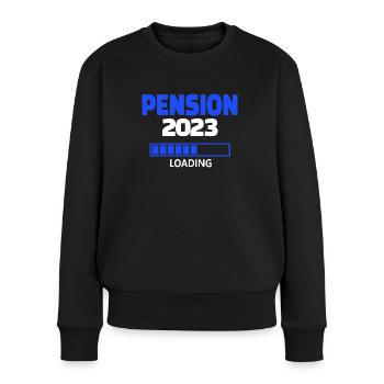 Pension 2023 loading - Frauen Premium Bio Pullover - Schwarz - Vorne - Julia (174cm)