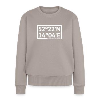 Coordonnées Fürstenwalde/Spree - Pull Premium bio Femme - taupe - Devant - Julia (174cm)