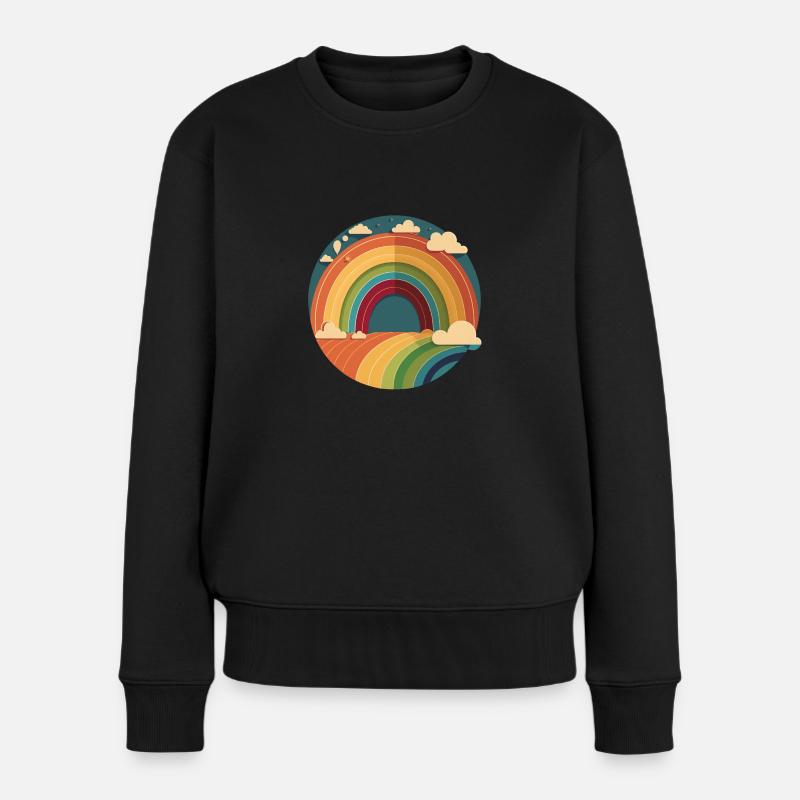 RAINBOW - Women's Premium Organic Jumper - black