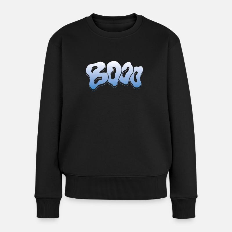 Spooky Ghost - Women's Premium Organic Jumper - black