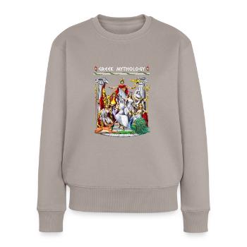 Götter der griechischen Mythologie - Frauen Premium Bio Pullover - Taupe - Vorne - Julia (174cm)