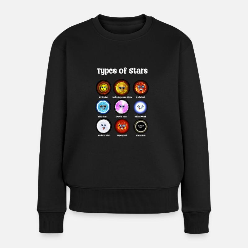 Astronomie Arten von Sternen - Frauen Premium Bio Pullover - Schwarz
