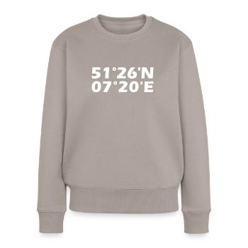 Witten coordinates - Women's Premium Organic Jumper - taupe - Front - Julia (174cm)