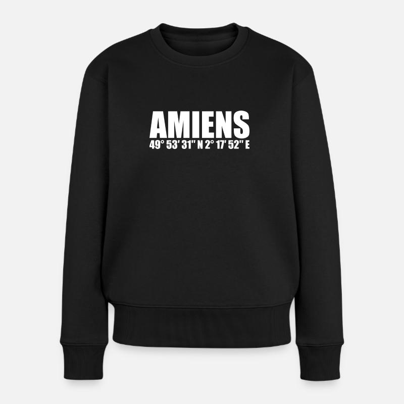Coordonnées d’Amiens - Pull Premium bio Femme - noir